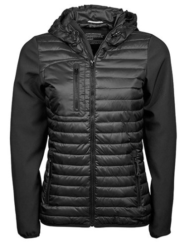 T-9629-Womens Hooded Crossover Jacket